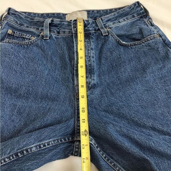 Everlane Dark Wash The Curvy 90s Cheeky Straight Cropped Jeans Size 31 - Picture 8 of 10